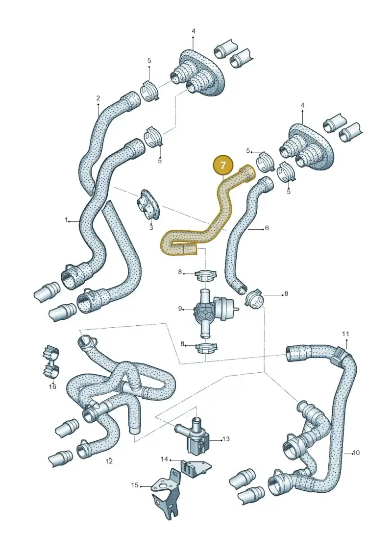 8K1819373AM — Audi A5 Cabrio 2.0 (2008-2012) diagram 620819460, position 7