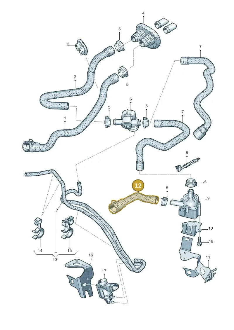 8K1819376M — Audi A4 Av. Allroad (2008-2016) diagram 620819450, position 12