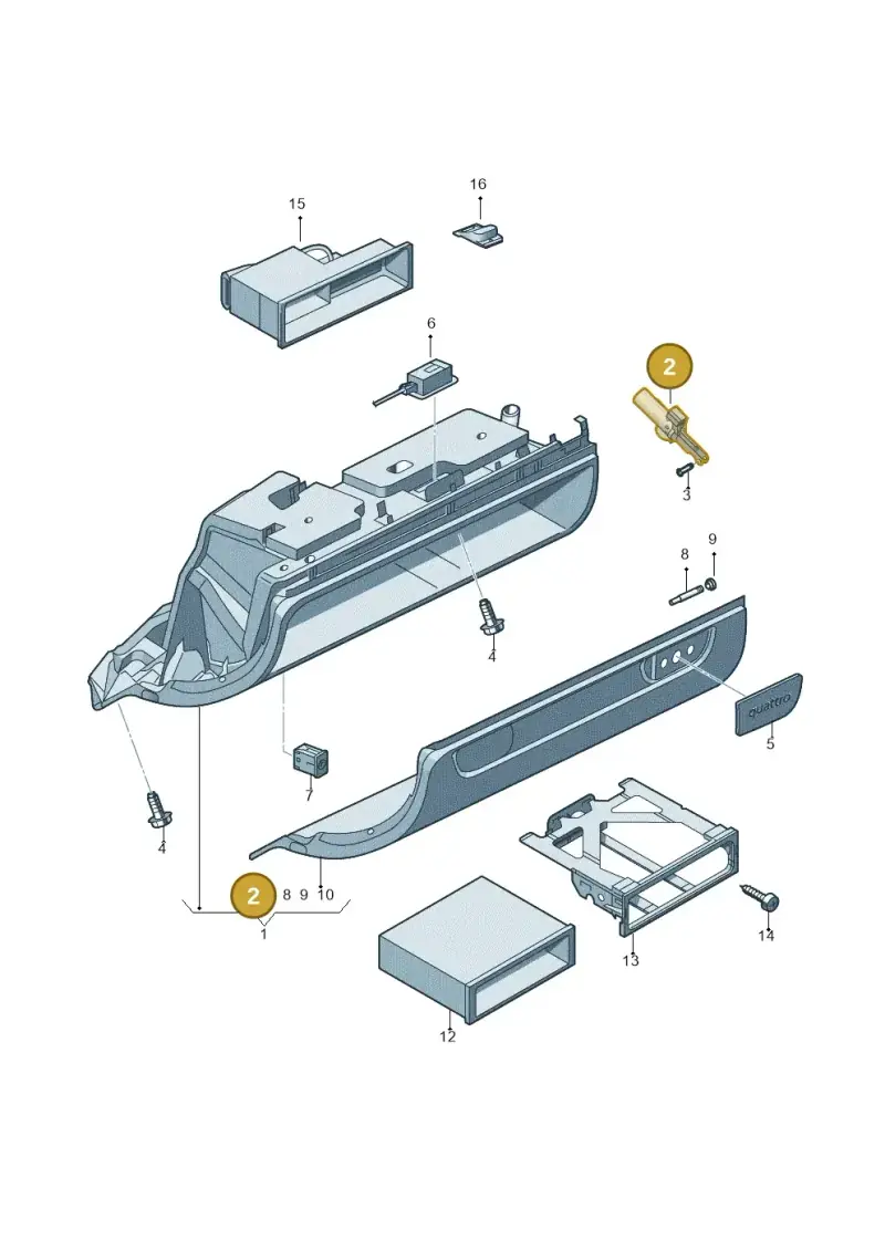 8K1880324 — Audi RS3 Sportback (2011-2012) diagram 412857200, position 2