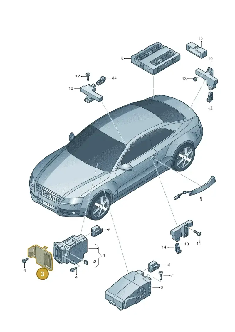 8K1905219A6PS — Audi RS5 Cabrio (2012-2015) diagram 620909000, position 3