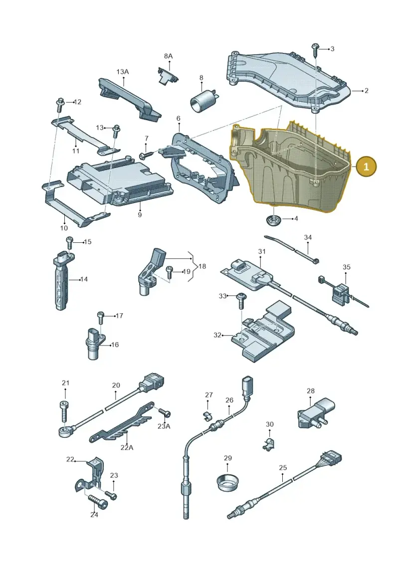 8K1907355F — Audi A4 Av. Allroad (2008-2016) diagram 620906000, position 1