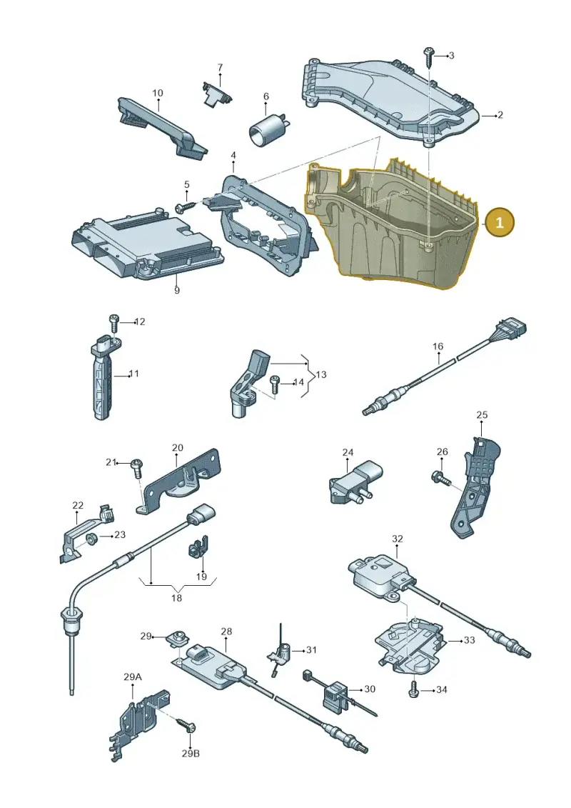 8K1907355F — Audi A5 Sportback (2011-2017) diagram 736906050, position 1