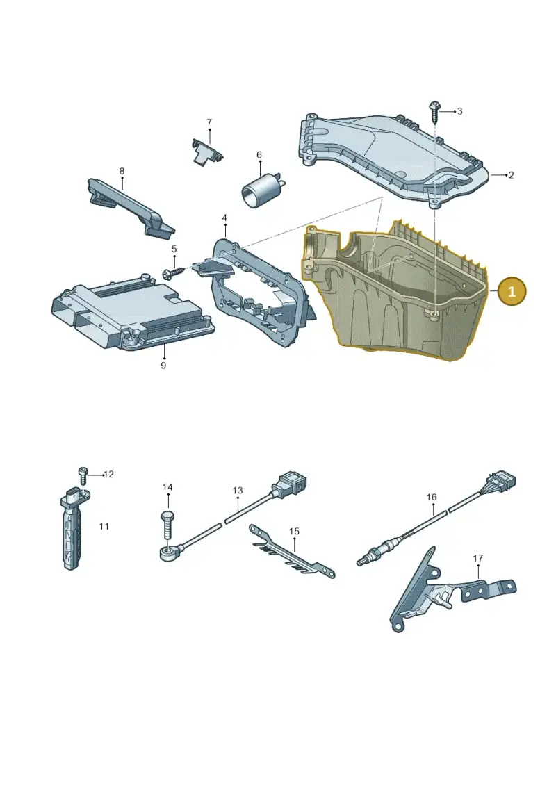 8K1907355F — Audi RS4 Av. qu. 4.2 (2012-2015) diagram 750906000, position 1