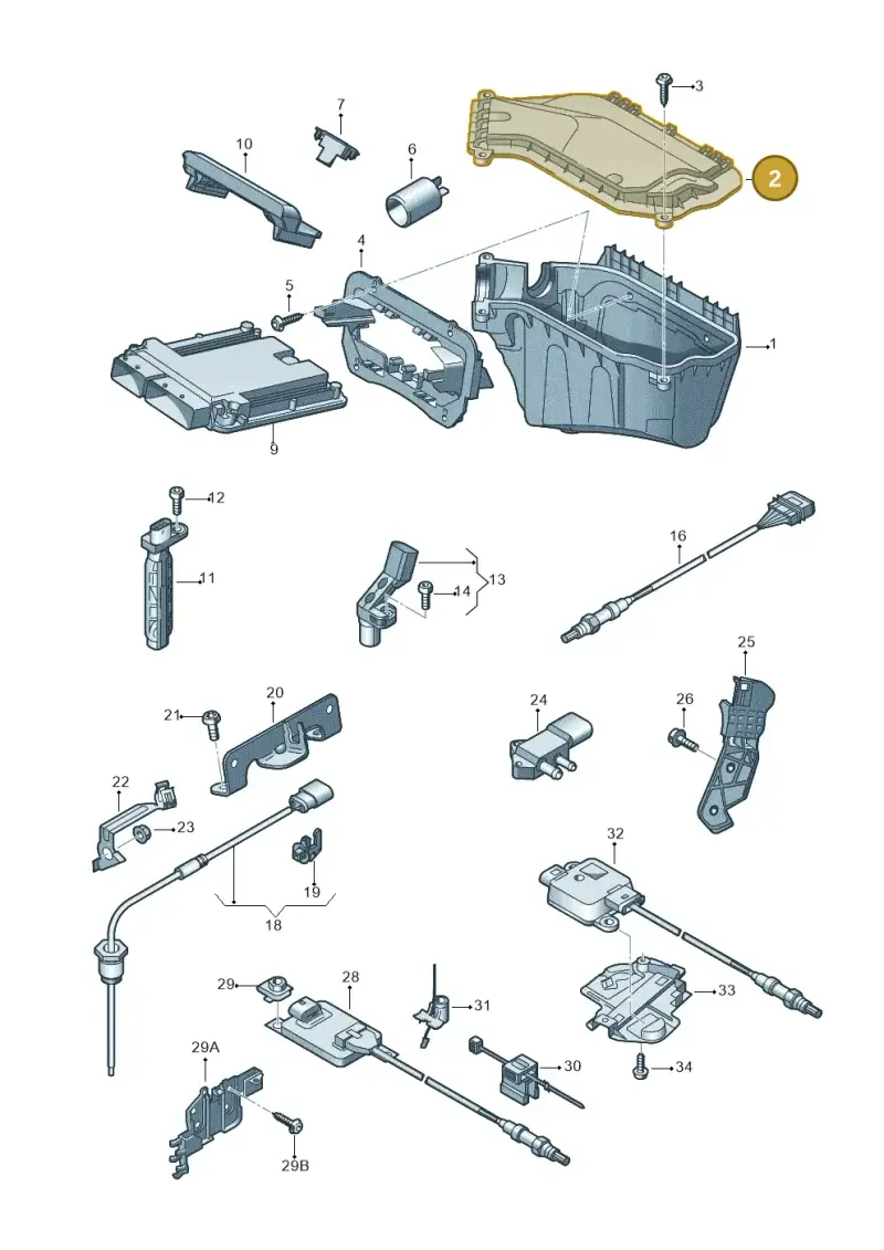 8K2907613B — Audi A5 Sportback (2011-2017) diagram 736906050, position 2