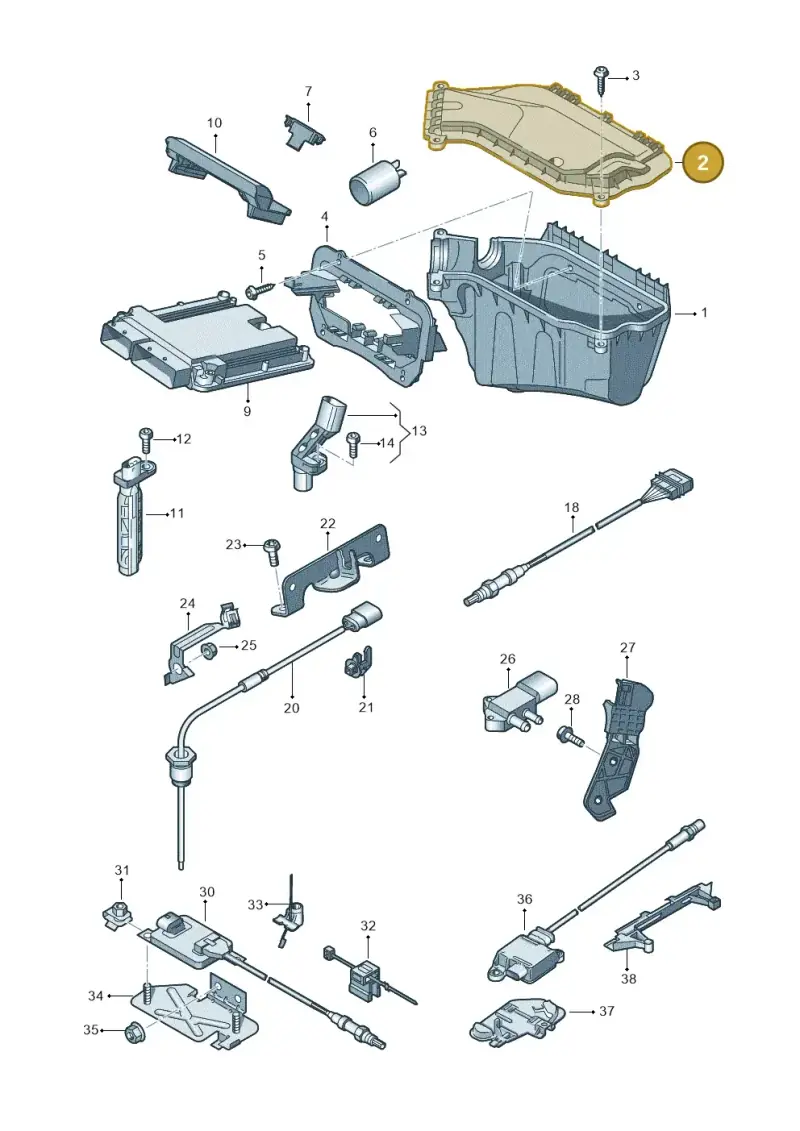 8K2907613B — Audi Q5 qu. 2.0 TDI (2012-2017) diagram 751906050, position 2