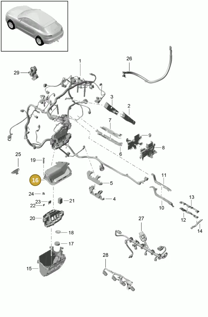 8K2907613B — Porsche Macan (2013-2018) diagram p44902008, position 16
