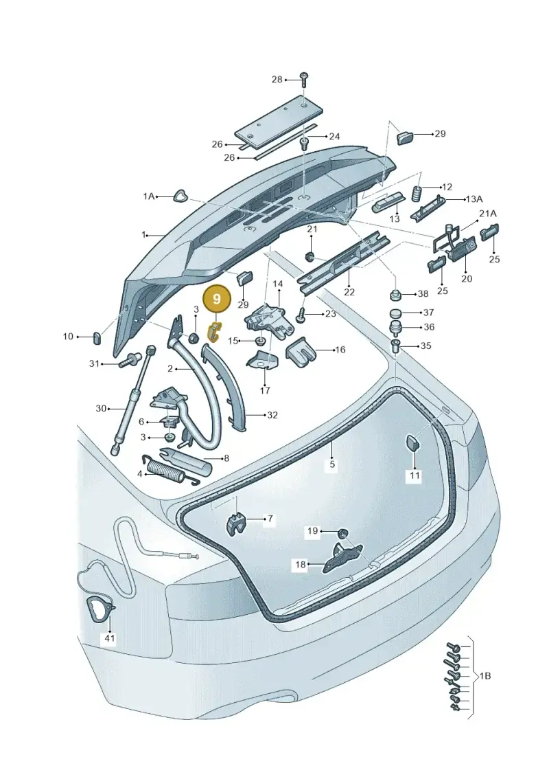 8K5827207C — Audi A4L 2.0 (2008-2012) diagram 669827000, position 9