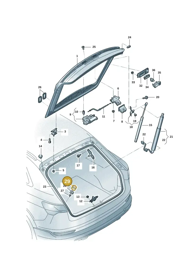 8K5827261 — Audi Q5 e-tron (2021-) diagram 89d827000, position 29