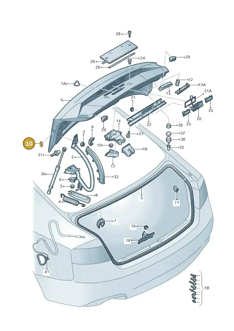 8K5827373B — Audi A4L 2.0 (2008-2012) diagram 669827000, position 10