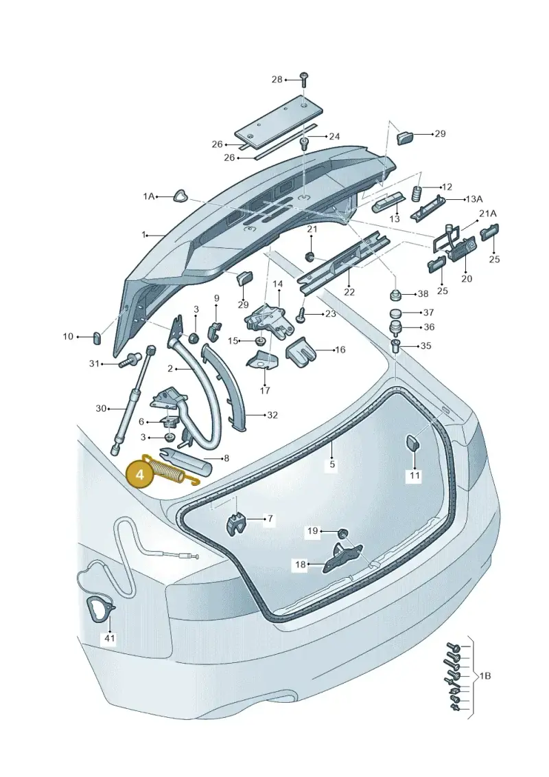8K5827665C — Audi A4L 2.0 (2008-2012) diagram 669827000, position 4