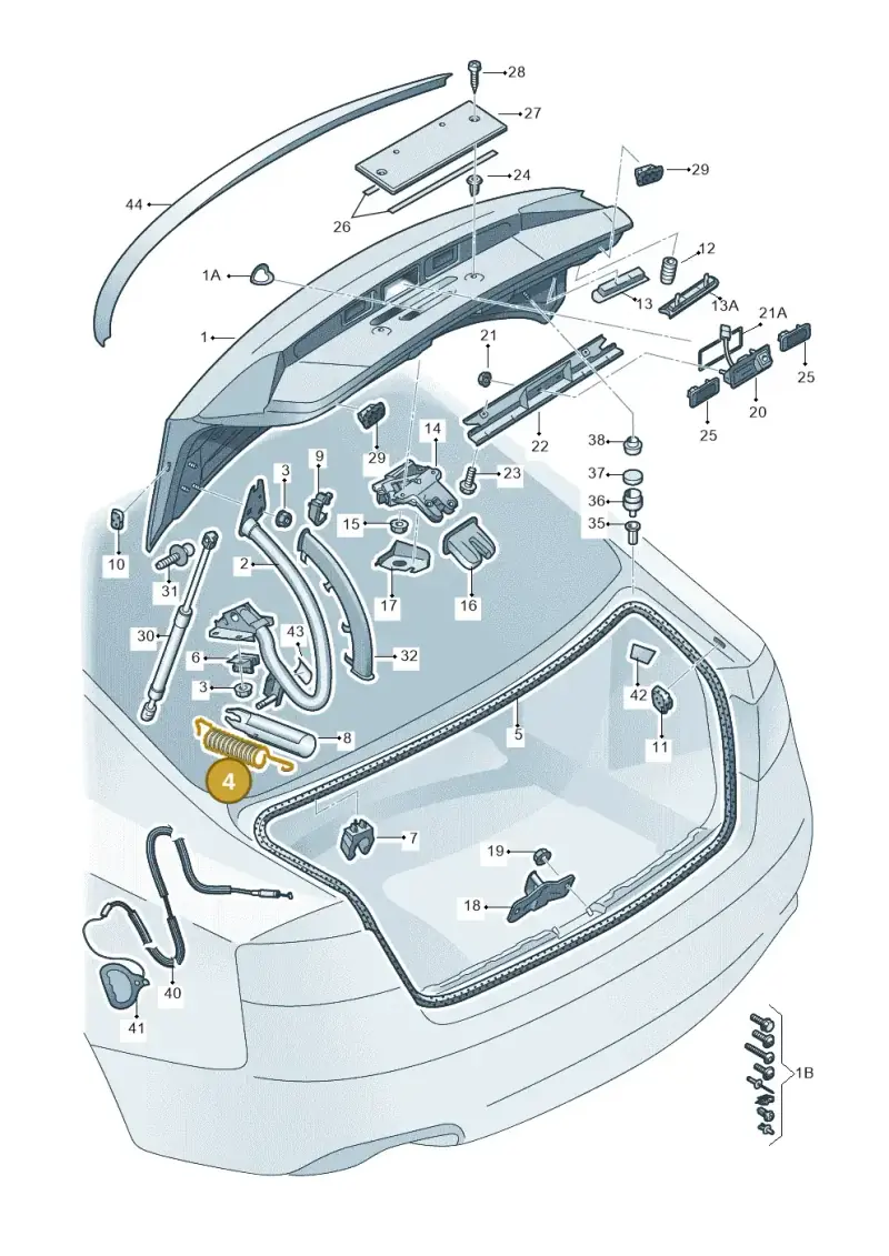 8K5827665C — Audi A4                08> (2007-) diagram 620827000, position 4