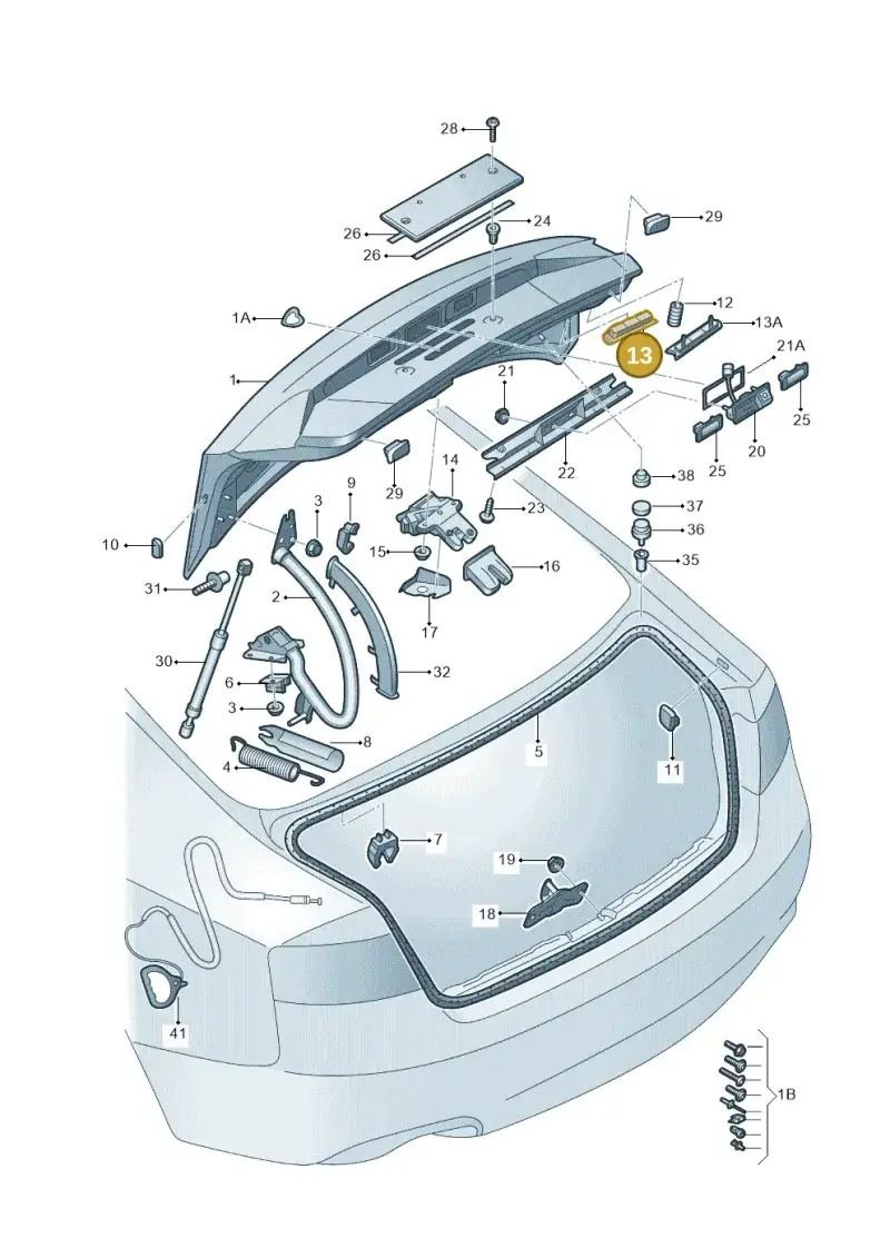 8K5827797B — Audi A4L 2.0 (2008-2012) diagram 669827000, position 13