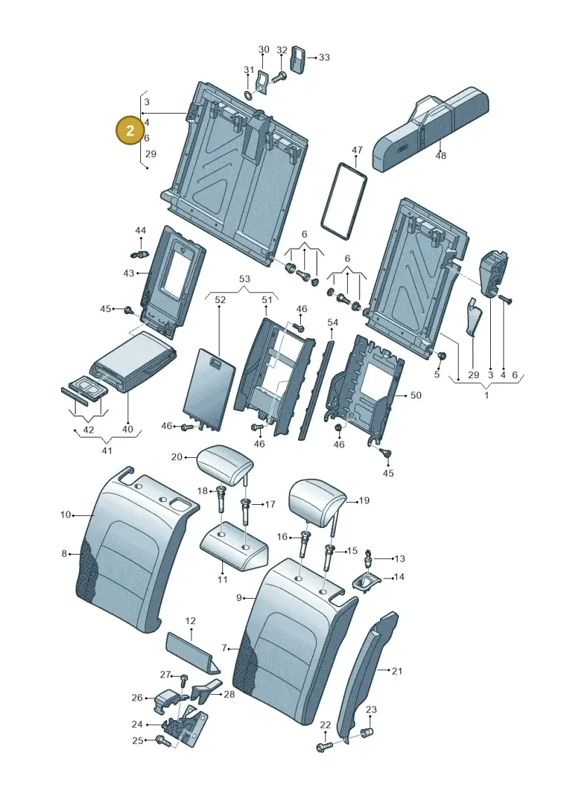 8K5885502FCA9 — Audi A4 av. 2.0 tdi (2011-2015) diagram 636885700, position 2