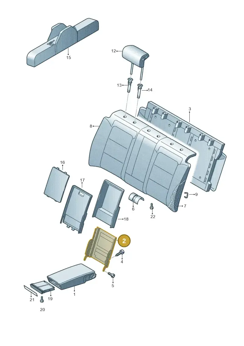 8K5885585A — Audi A4 av. 2.0 tdi (2011-2015) diagram 636885600, position 2