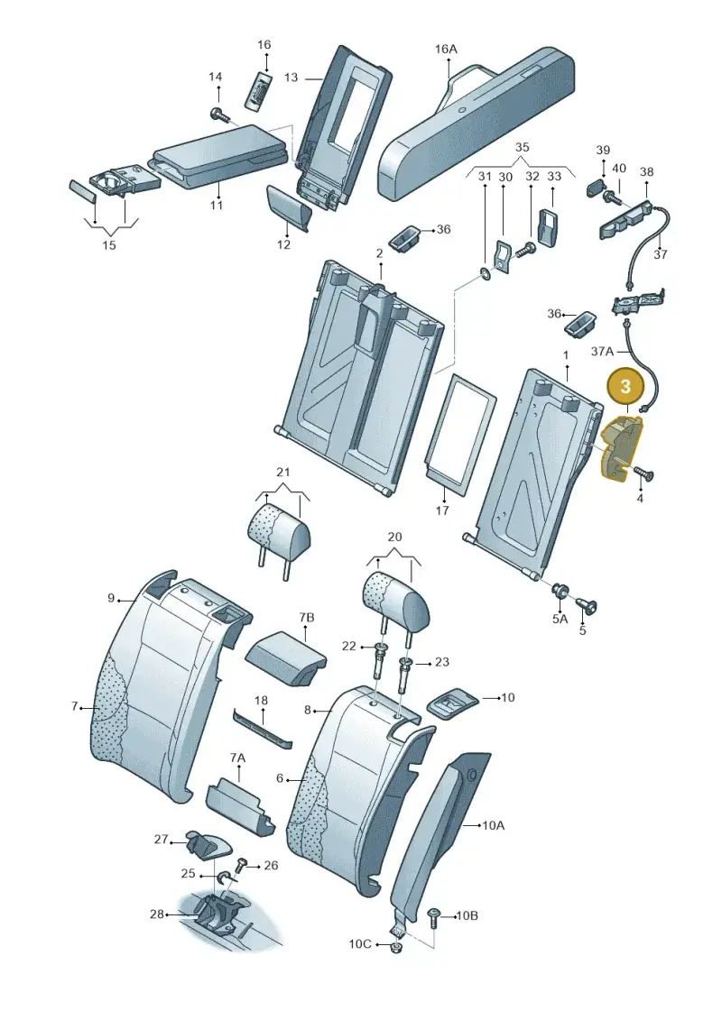 8K5885682A4PK — Audi A5/S5 Coupe       08> (2007-) diagram 711885700, position 3