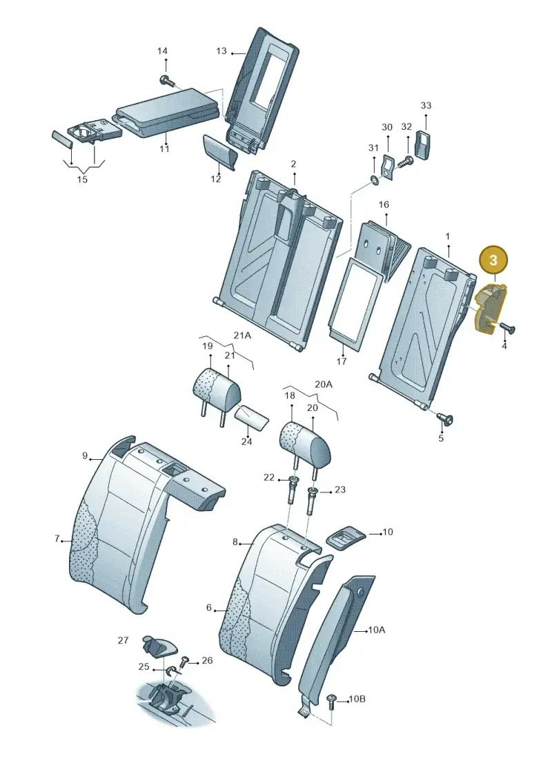 8K5885682A4PK — Audi RS5 Coupe (2010-2015) diagram 412885700, position 3