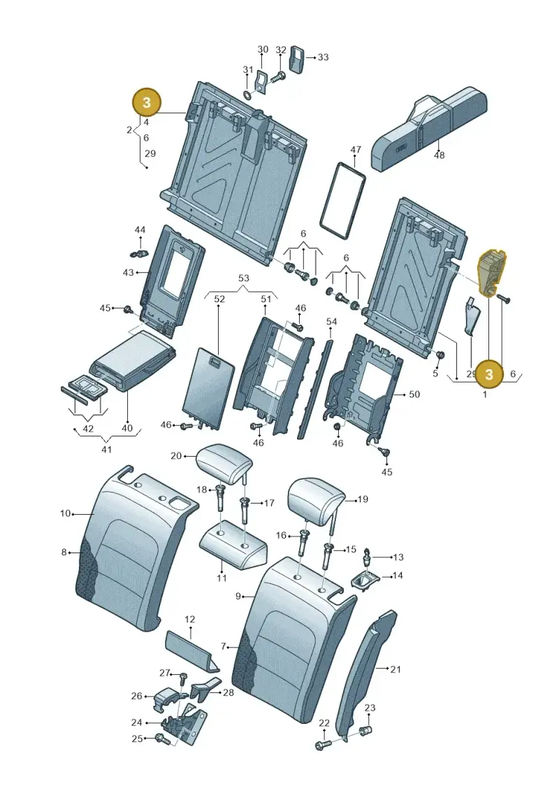 8K5885682B4PK — Audi A4 av. 2.0 tdi (2011-2015) diagram 636885700, position 3