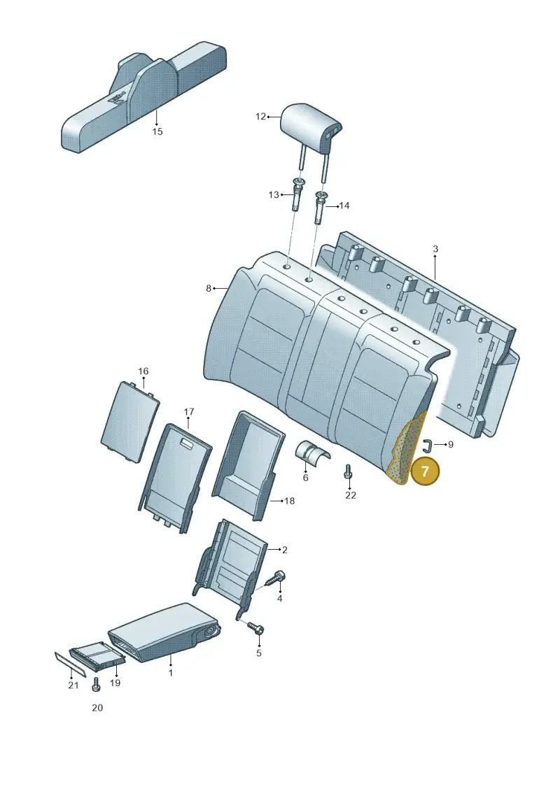 8K5885775B — Audi A4 av. 2.0 tdi (2011-2015) diagram 636885600, position 7