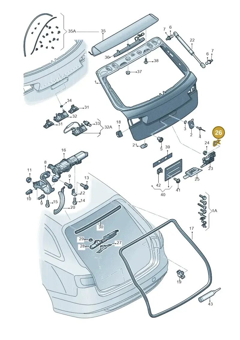 8K9827645 — Audi A6 qu. 3.0 tdi (2014-2018) diagram 717827100, position 26