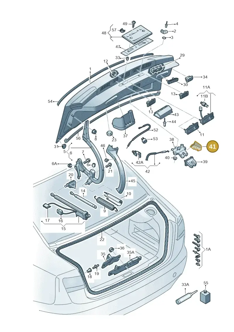 8K9827645 — Audi A6 qu. 3.0 tdi (2014-2018) diagram 798827000, position 41