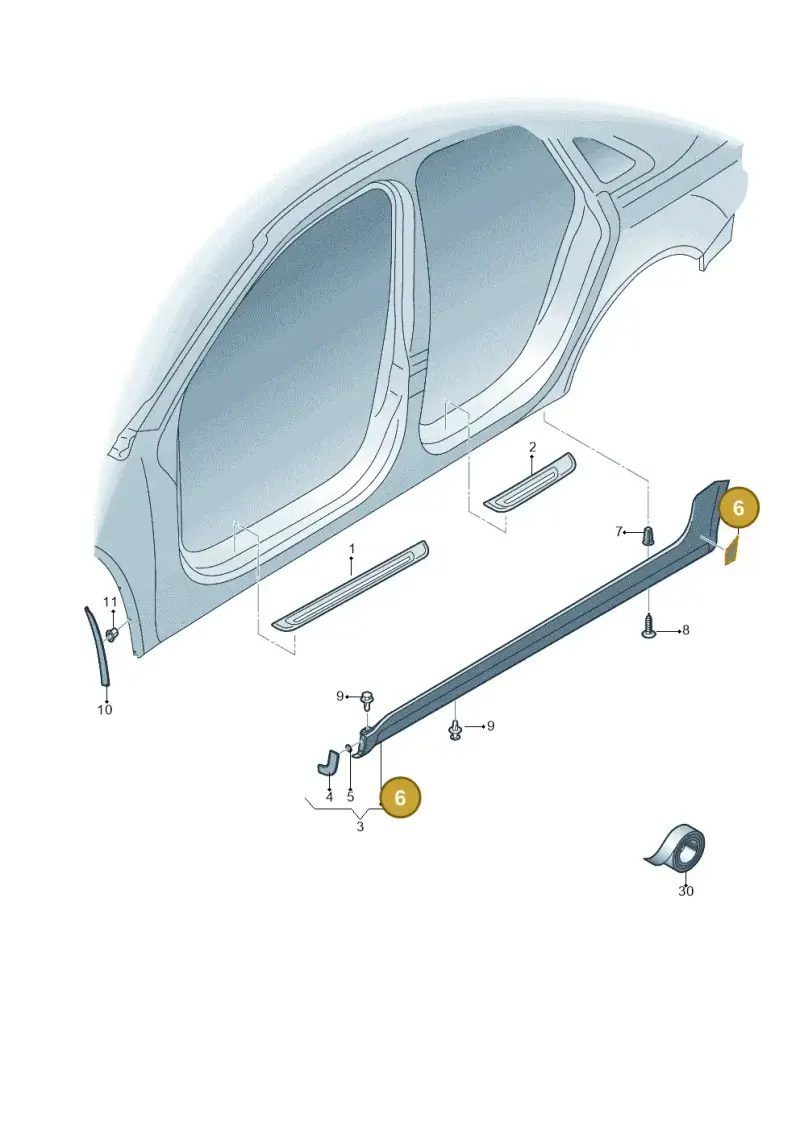 8K9853387 — Audi RS4 Av. qu. 4.2 (2012-2015) diagram 750853000, position 6