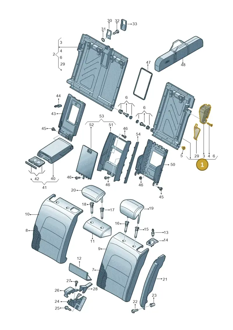 8K9885501GJA6 — Audi A4 av. 2.0 tdi (2011-2015) diagram 636885700, position 1