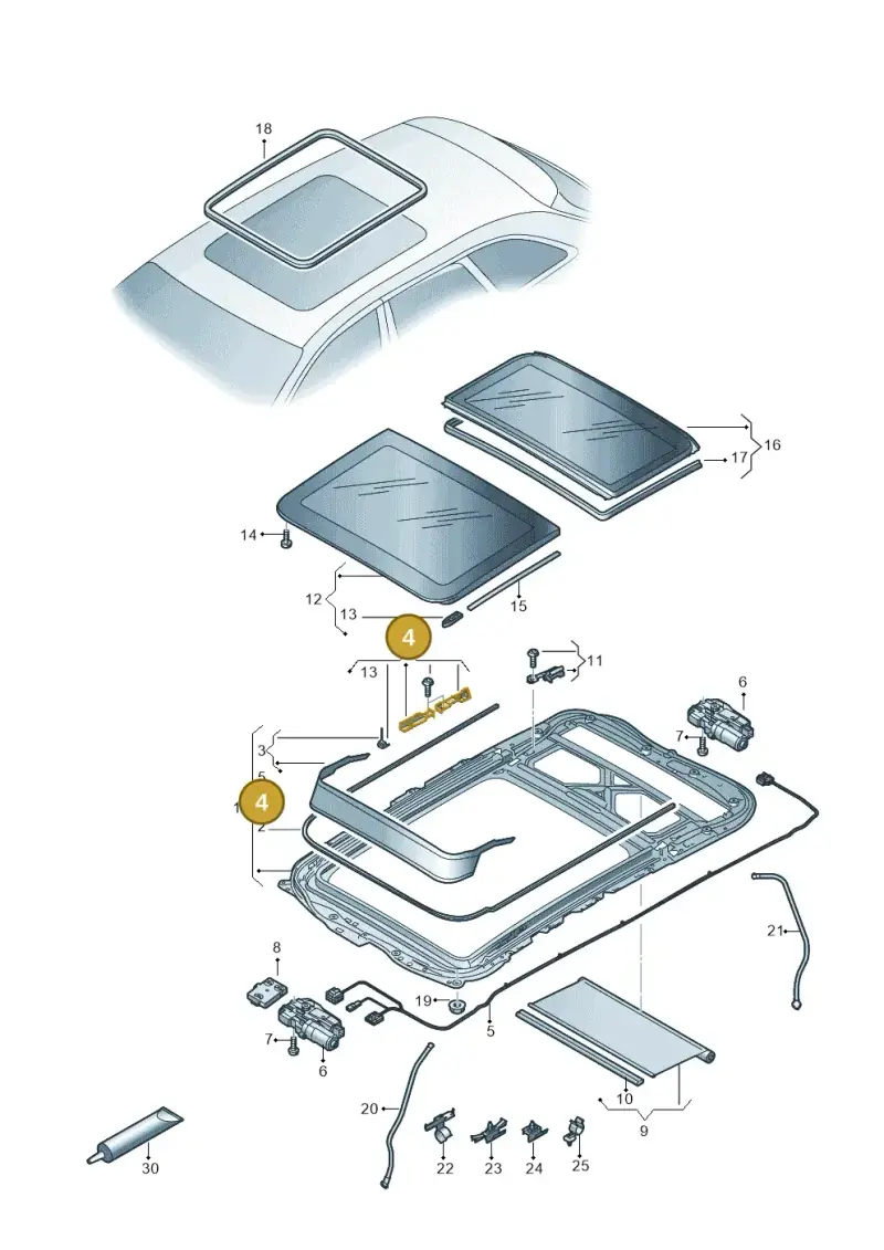 8K9898671 — Audi RS4 Avant (2017-) diagram 849877100, position 4