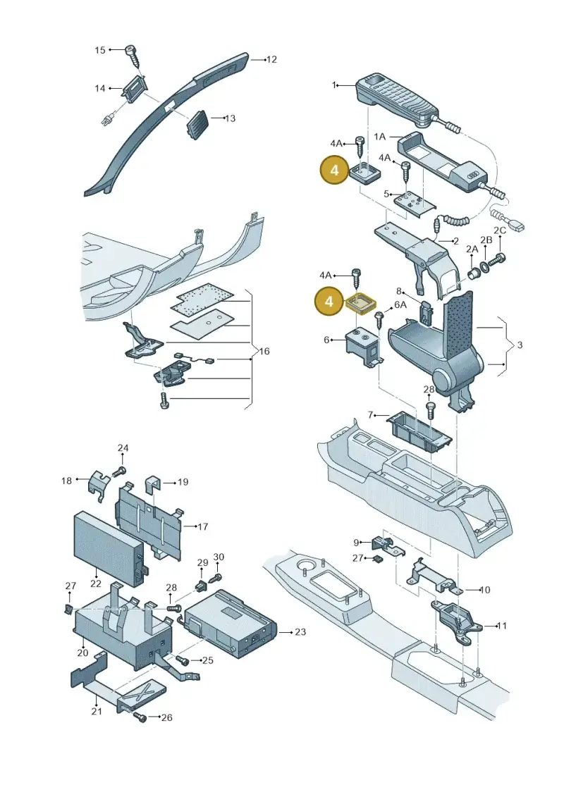 8L0035697 — Audi RS6 qu. (2003-2004) diagram 290862000, position 4