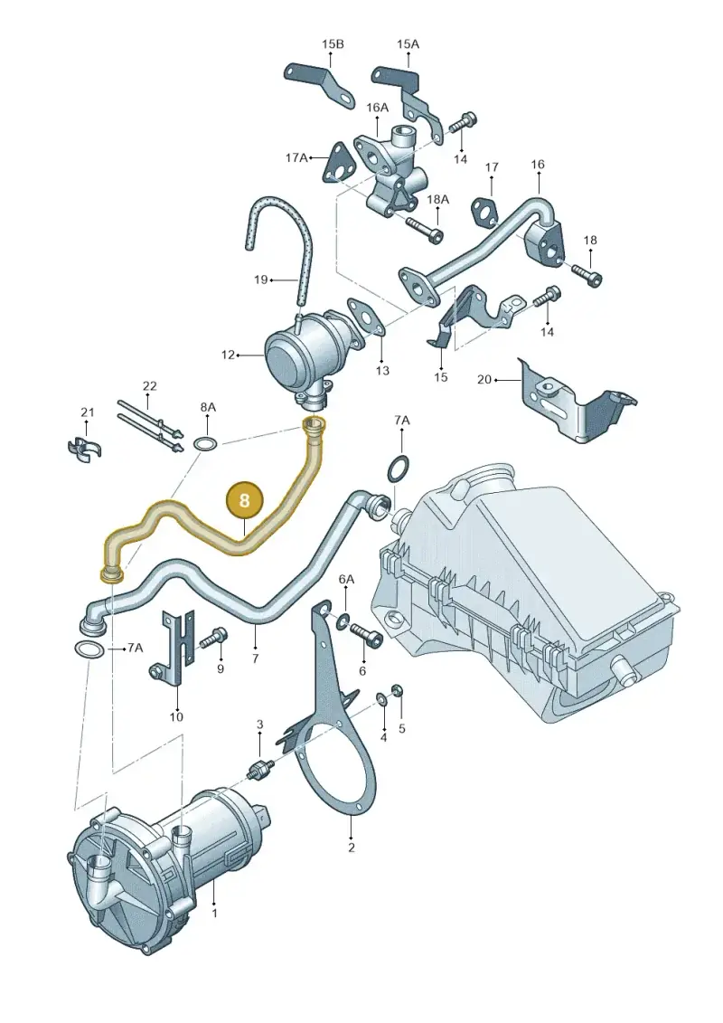 8L0133817 — Audi TT Coupe/Roadster (2002-2006) diagram 229131070, position 8