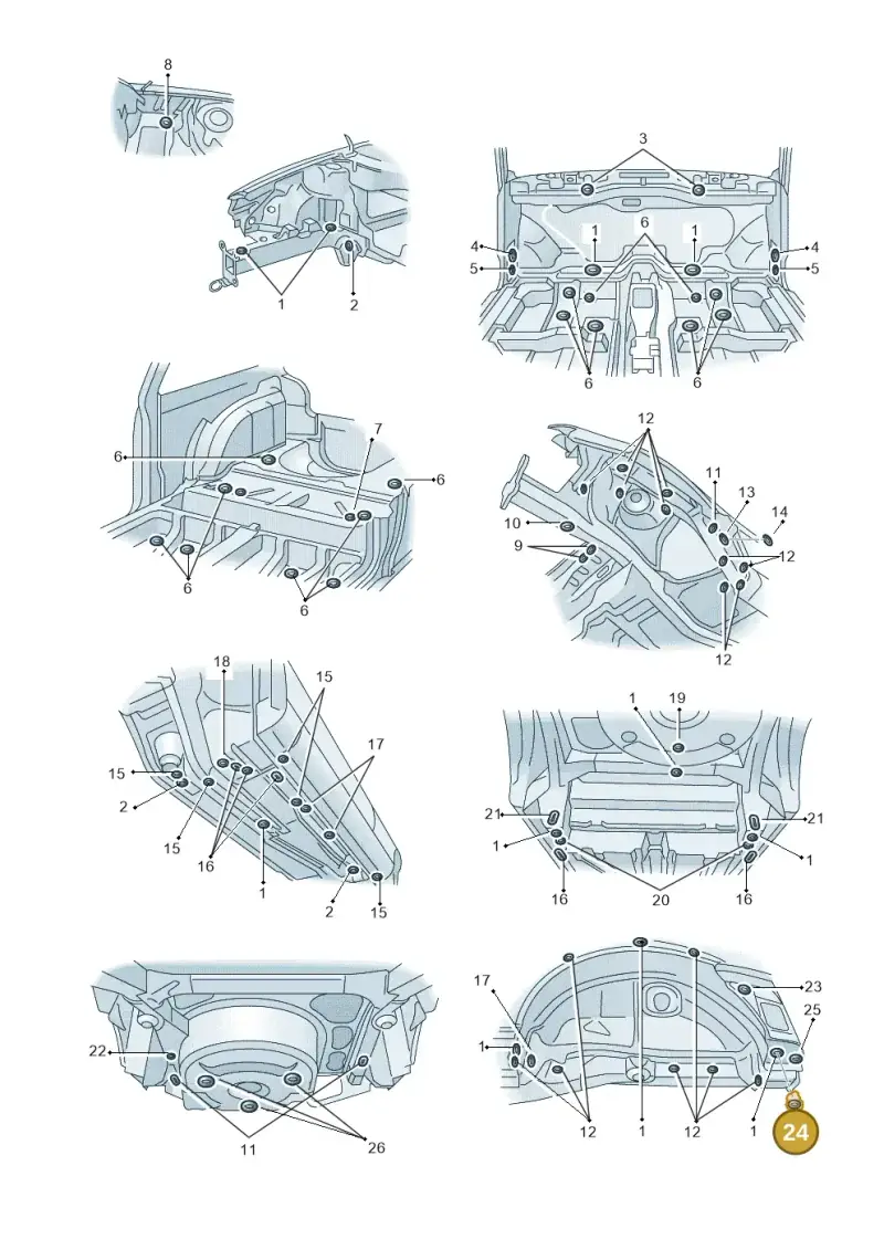 8L0805271 — Audi TT Coupe/Roadster (2002-2006) diagram 194803350, position 24