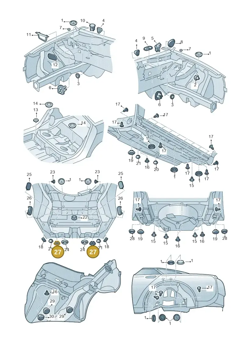 8L0805271 — Audi RS6 qu. (2003-2004) diagram 260803900, position 27