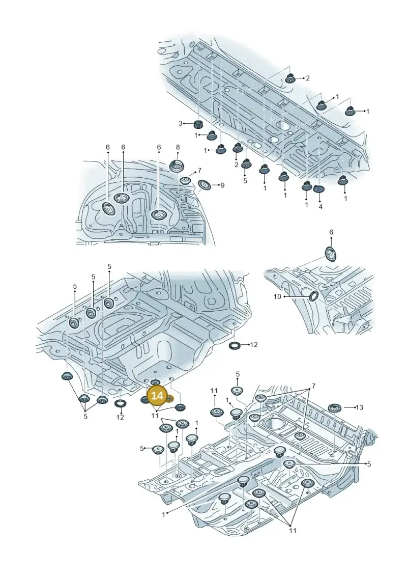 8L0805271 — Audi Q5 qu. 2.0 TDI (2012-2017) diagram 647803360, position 14
