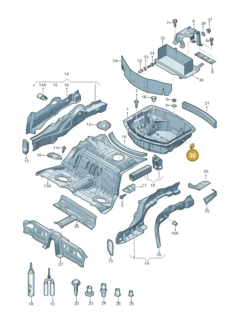 8L0805271 — Audi A8L qu. 3.0 TDI (2013-2018) diagram 696803250, position 30