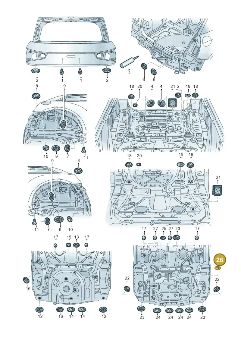 8L0805271 — Audi A1 Sportback (2014-2018) diagram 792803370, position 26