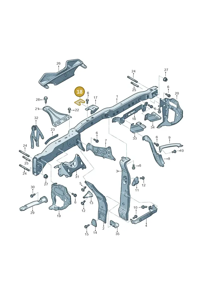 8L0857225 — Audi TTS Coupe 2.0 (2010-2014) diagram 609857000, position 18
