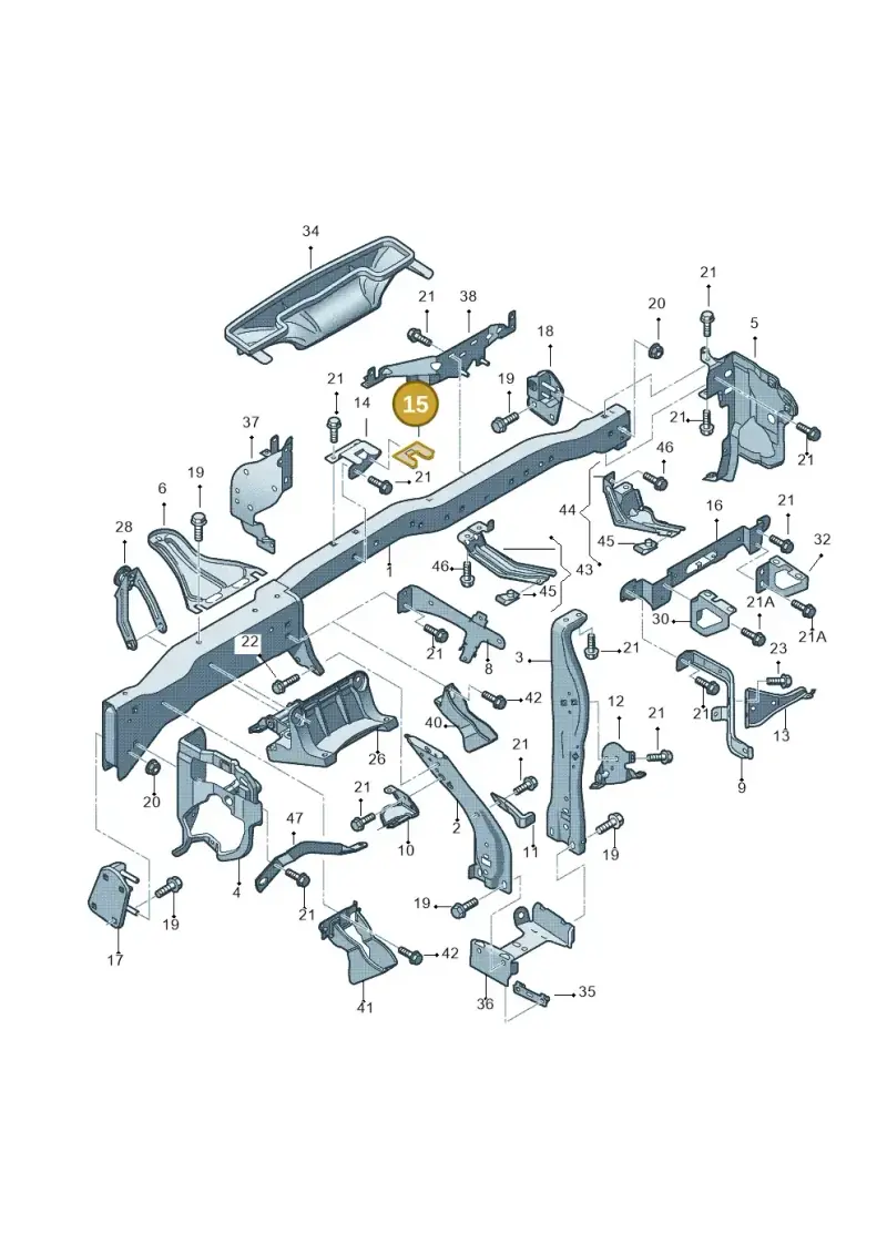 8L0857225 — Audi RS3 Sportback (2011-2012) diagram 412857000, position 15