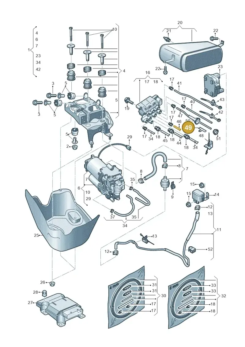8L0971848D — Audi RS Q8 Quattro (2019-) diagram 859616350, position 49