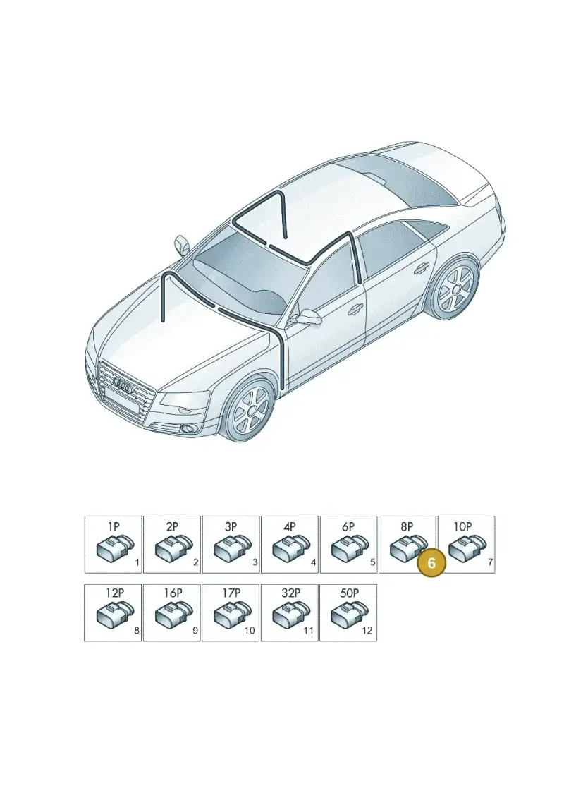 8L0971883 — Audi A8L qu. 3.0 TDI (2013-2018) diagram 771971820, position 6