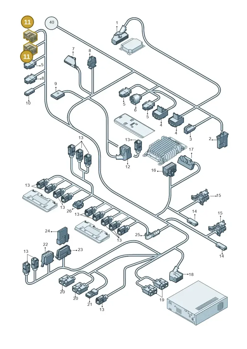 8L0971971 — Audi RS4 Cabrio qu.    08> (2007-) diagram 492971840, position 11