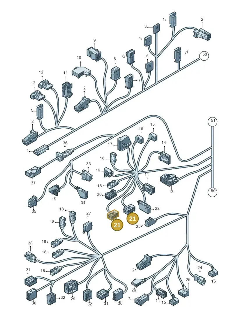 8L0971971 — Audi A5 Cabrio 2.0 (2008-2012) diagram 670971840, position 21
