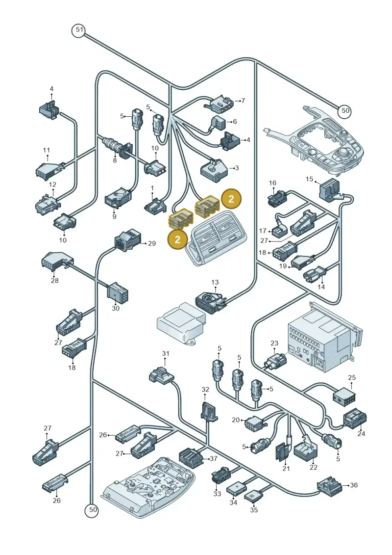 8L0971971 — Audi RS5 Coupe (2010-2015) diagram 620971840, position 2