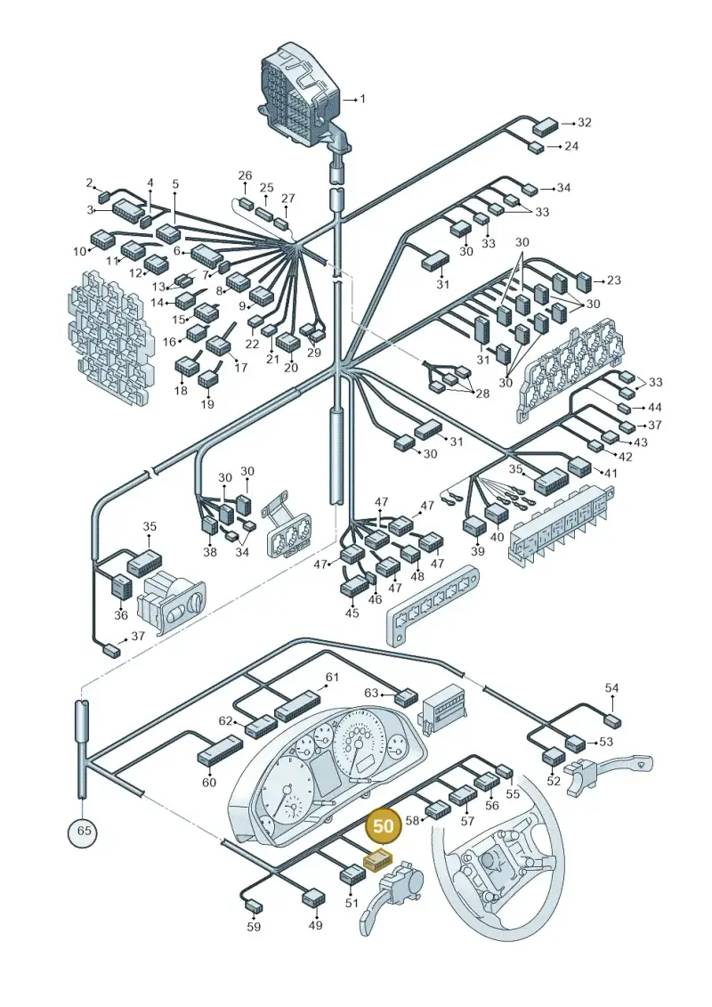 8L0971978 — Audi RS6 qu. (2003-2004) diagram 260971920, position 50