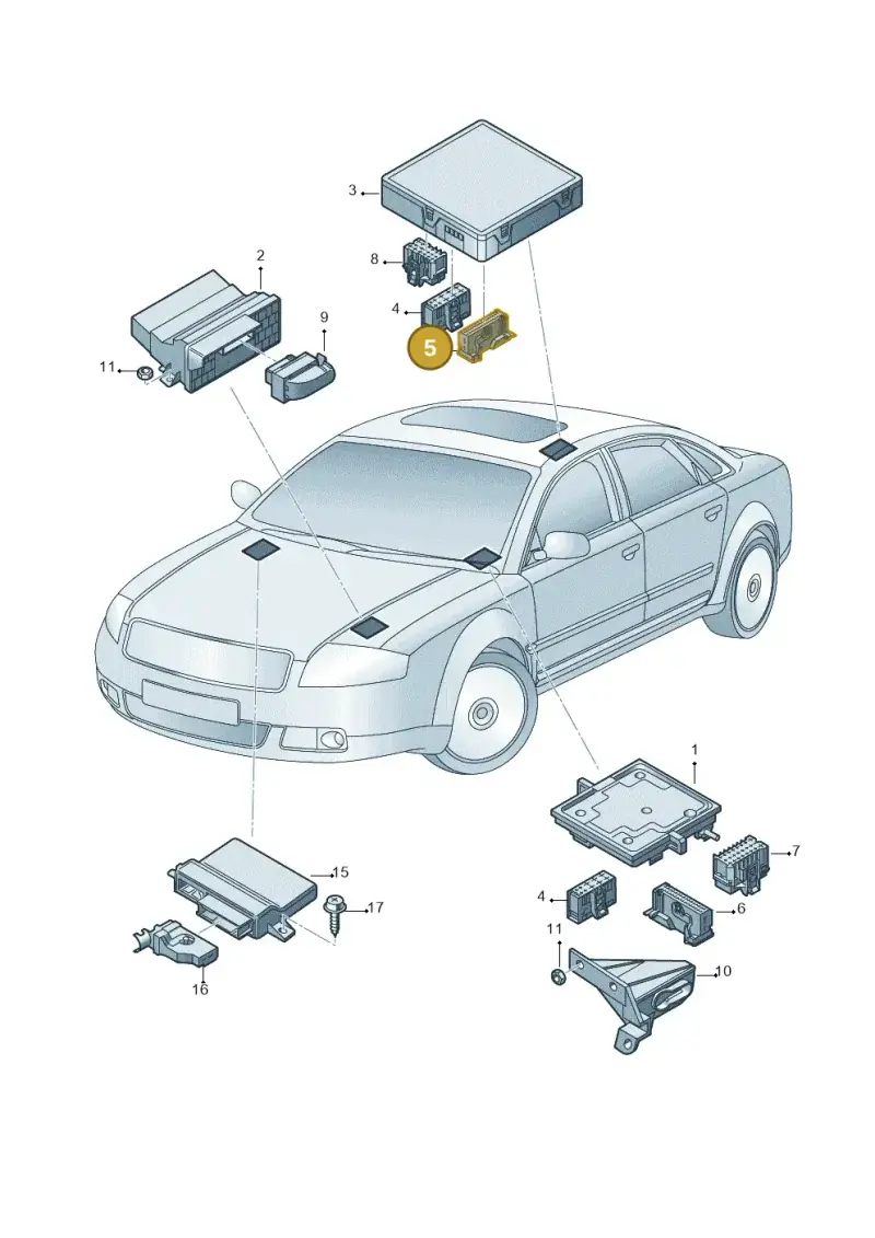8L0972977 — Audi A6 2.7 TDI (2008-2011) diagram 291907000, position 5