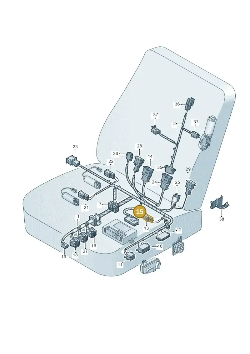 8L0972977D — Audi A4/S4 Cabrio./qu. 07> (2006-) diagram 249972280, position 15