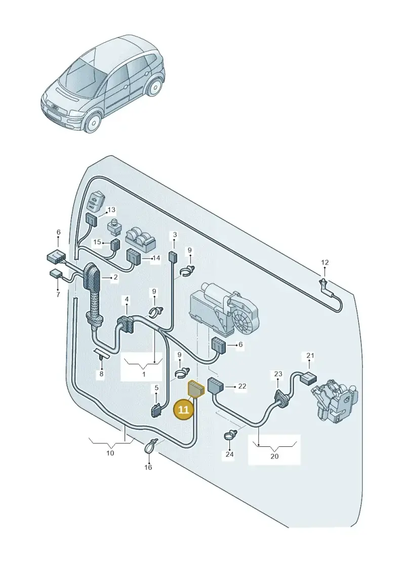 8L0972977H — Audi A2 (2000-2005) diagram 248972320, position 11
