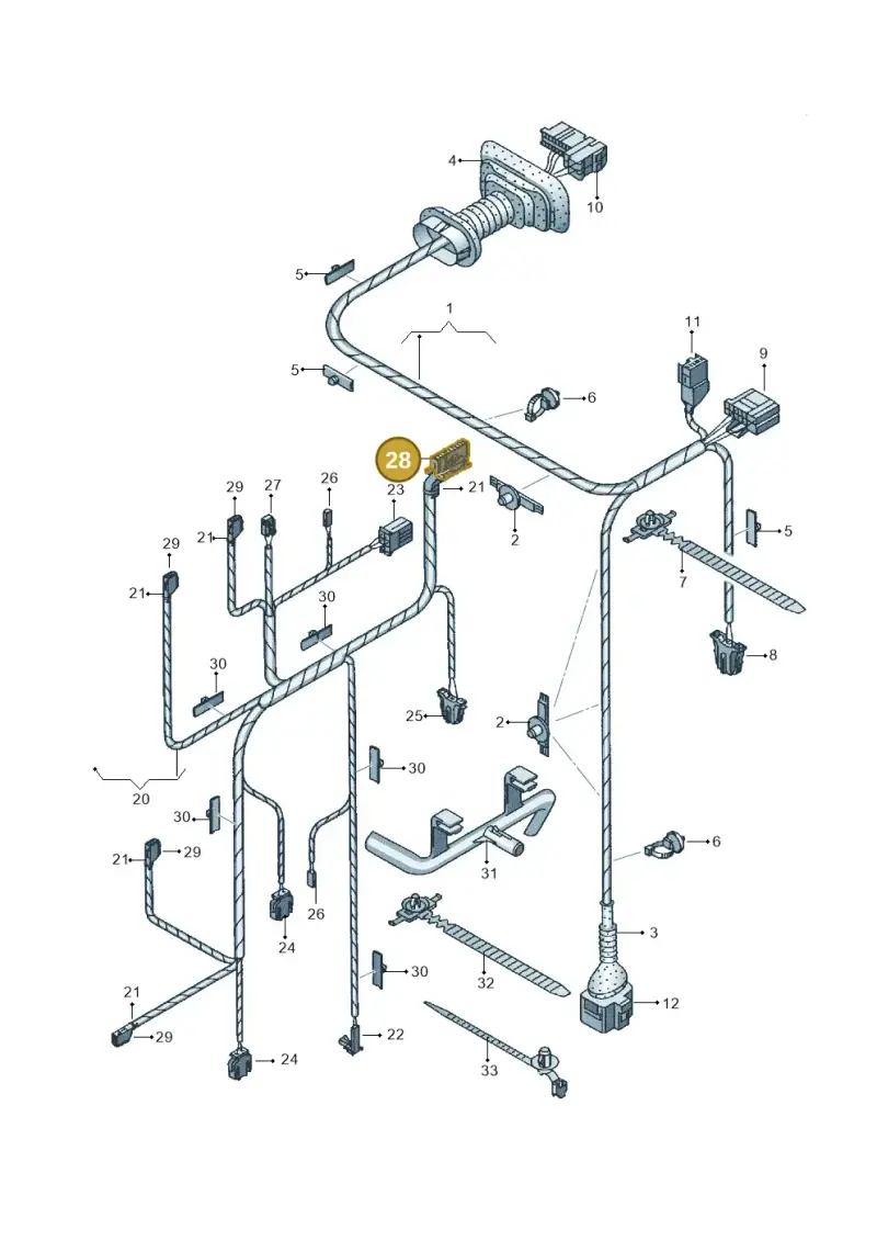 8L0972977H — Audi A4/S4/Av./qu. (2001-2004) diagram 249972330, position 28