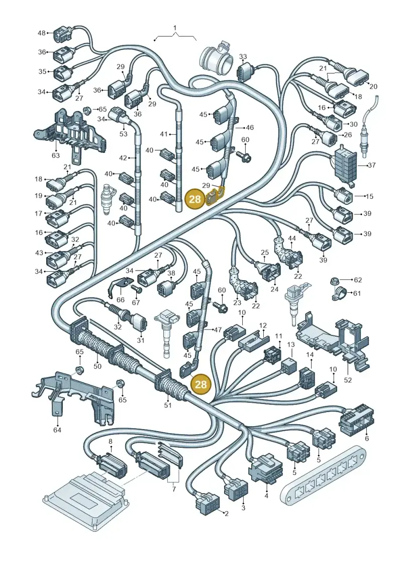 8L0973703 — Audi A4/S4/Av./qu.     05> (2005-) diagram 264971400, position 28