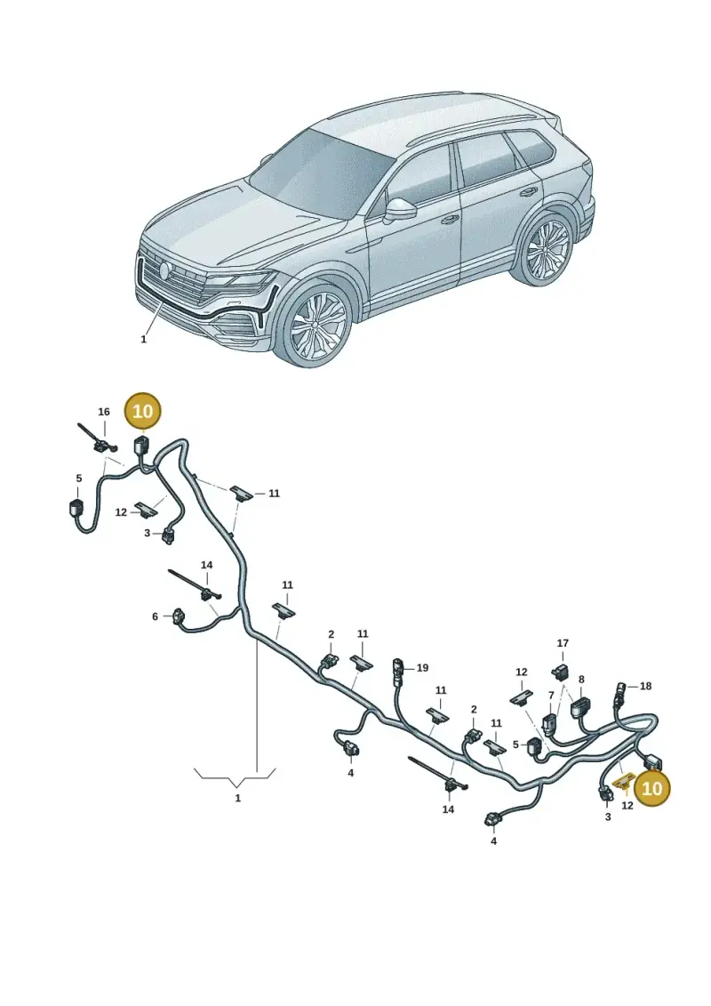 8L0973703 — Volkswagen Touareg (2017-2025) diagram 439971069, position 10