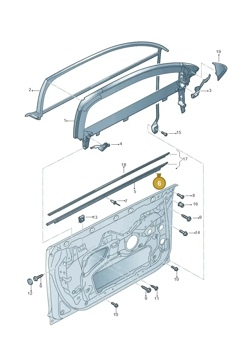 8L3837199B — Audi RS6 Avant qu.5.0 (2007-2010) diagram 448837400, position 6