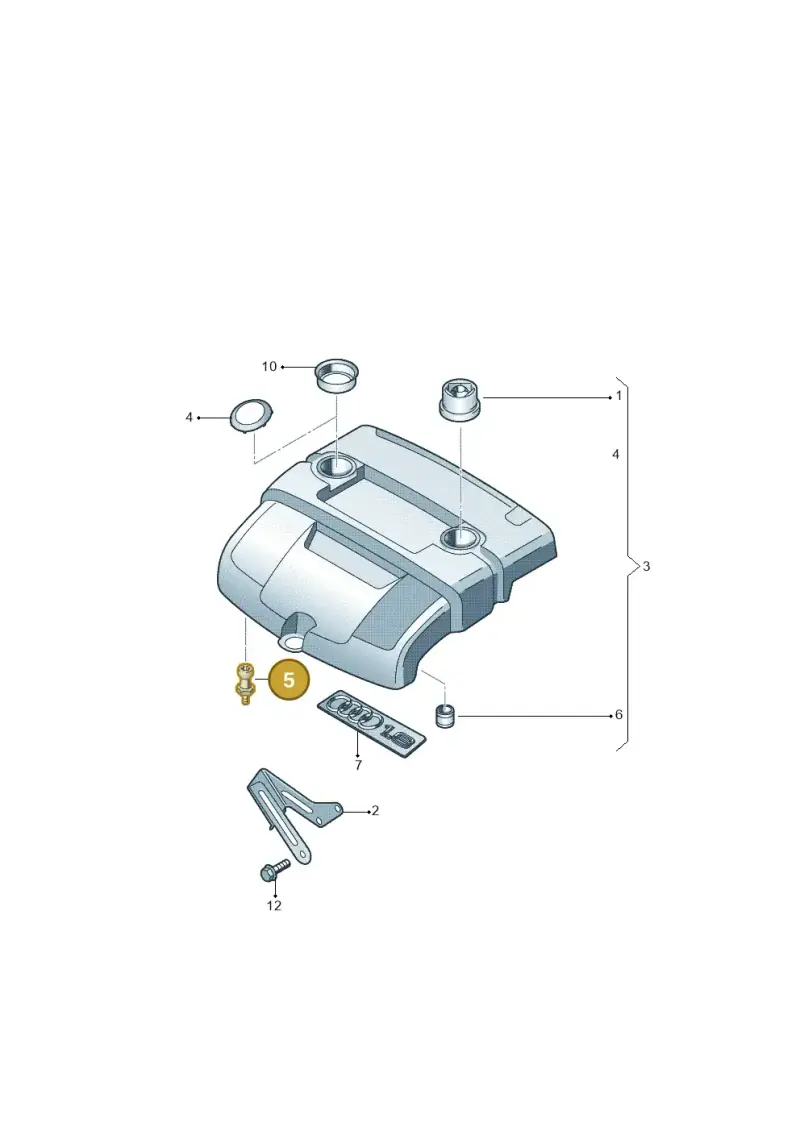 8L9103951 — Audi A3 Sportback (2008-2013) diagram 412103700, position 5